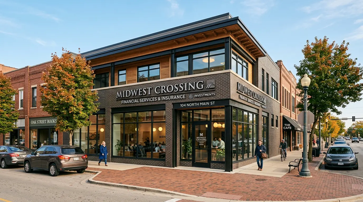 Commercial building storefront